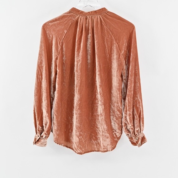 Anthropologie Pilcro Velvet Femme Top Womens Size XS Button Front Pocket Blouse - Picture 2 of 13